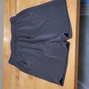 H&M Charcoal Black Jogger Sweat Shorts Elastic Waist Drawstring